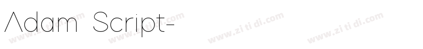 Adam Script字体转换